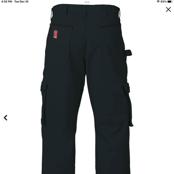 NWT Wrangler RIGGS‎ Workwear Ripstop Ranger Pants 40 x 30 Black - Picture 3 of 12